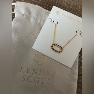 New! Kendr Scott Elisa Open Frame Necklace Gold Chain